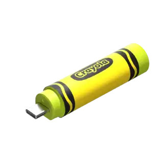 crayola-usb-c-electric-lime-uncapped