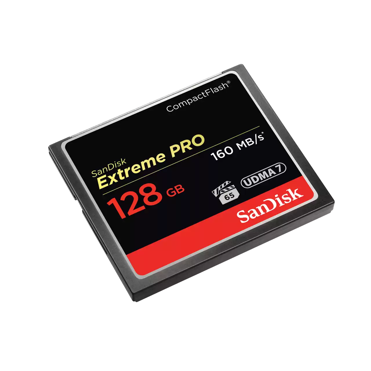 Extreme PRO compact flash 128GB left angled image- Zoom Image