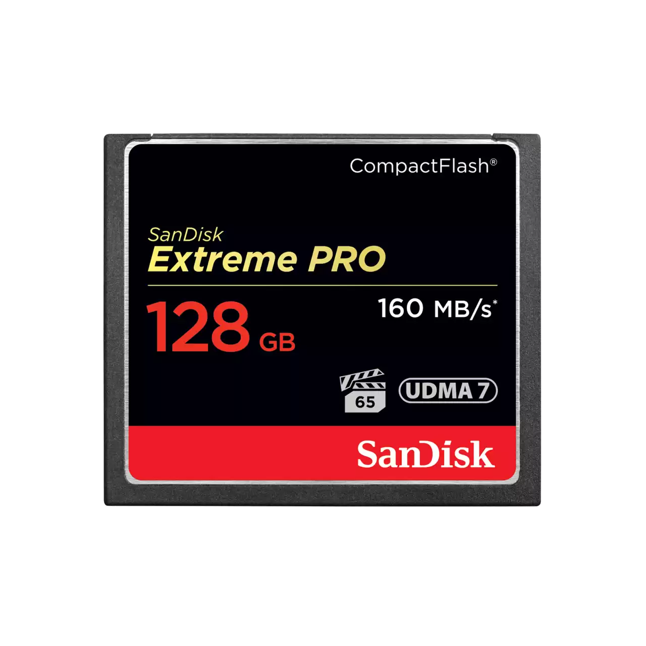 Extreme PRO compact flash 128GB front- Zoom Image